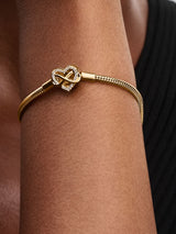 Pandora Sparkling Infinity Heart Clasp Snake Chain Bracelet
