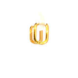 Oval Shape Huggie Earrings in Yellow Gold