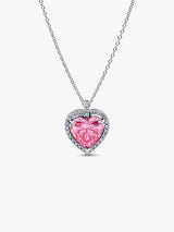 Pandora Pink Halo Heart Collier Necklace