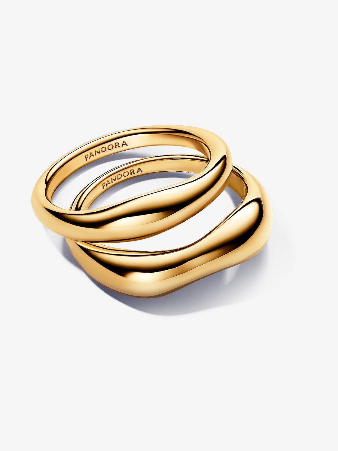 Pandora Organically Shaped Stacking Rings
