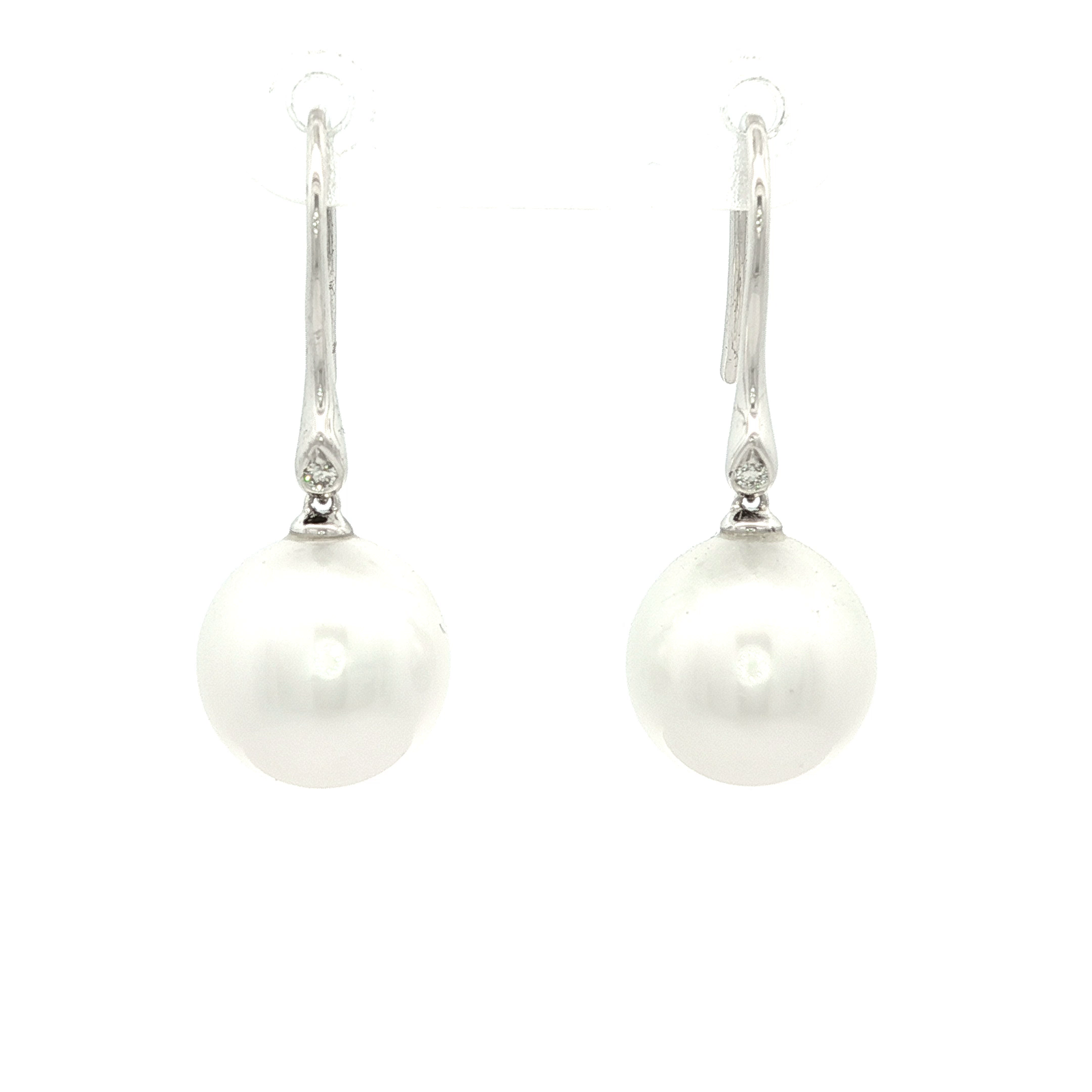 Broome South Sea Pearl and Diamond Earrings in White Gold