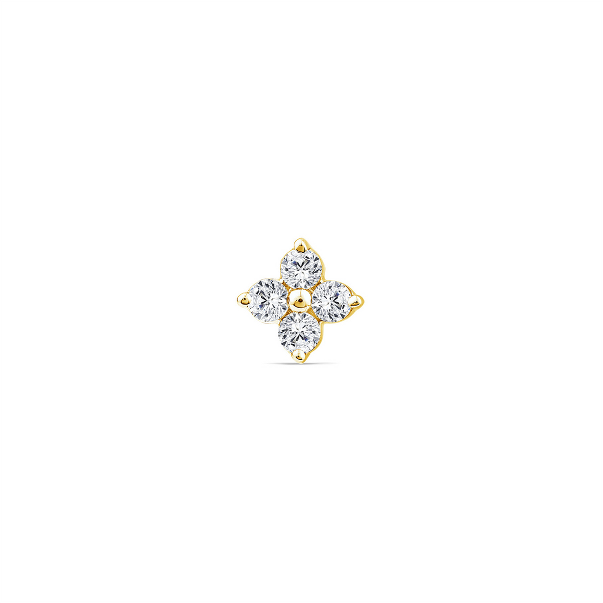 0.03ct Lab Grown Diamond Flat Back Earring in 9K Yellow Gold