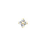 0.03ct Lab Grown Diamond Flat Back Earring in 9K Yellow Gold