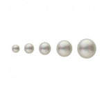 Button Pearl Stud Earrings 8mm