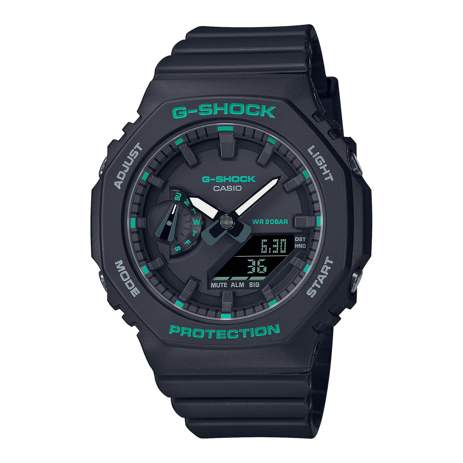 G-Shock Mid Duo Green Accent Watch GMAS2100GA-1A