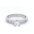 18ct White Gold 0.30ct Brilliant with Channel Set Shoulders