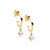 Ellani Hoop Earrings With Cubic Zirconia Drop