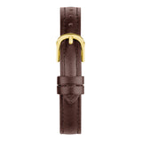 Sekonda Womens Gold Watch Brown Leather Strap White Dial