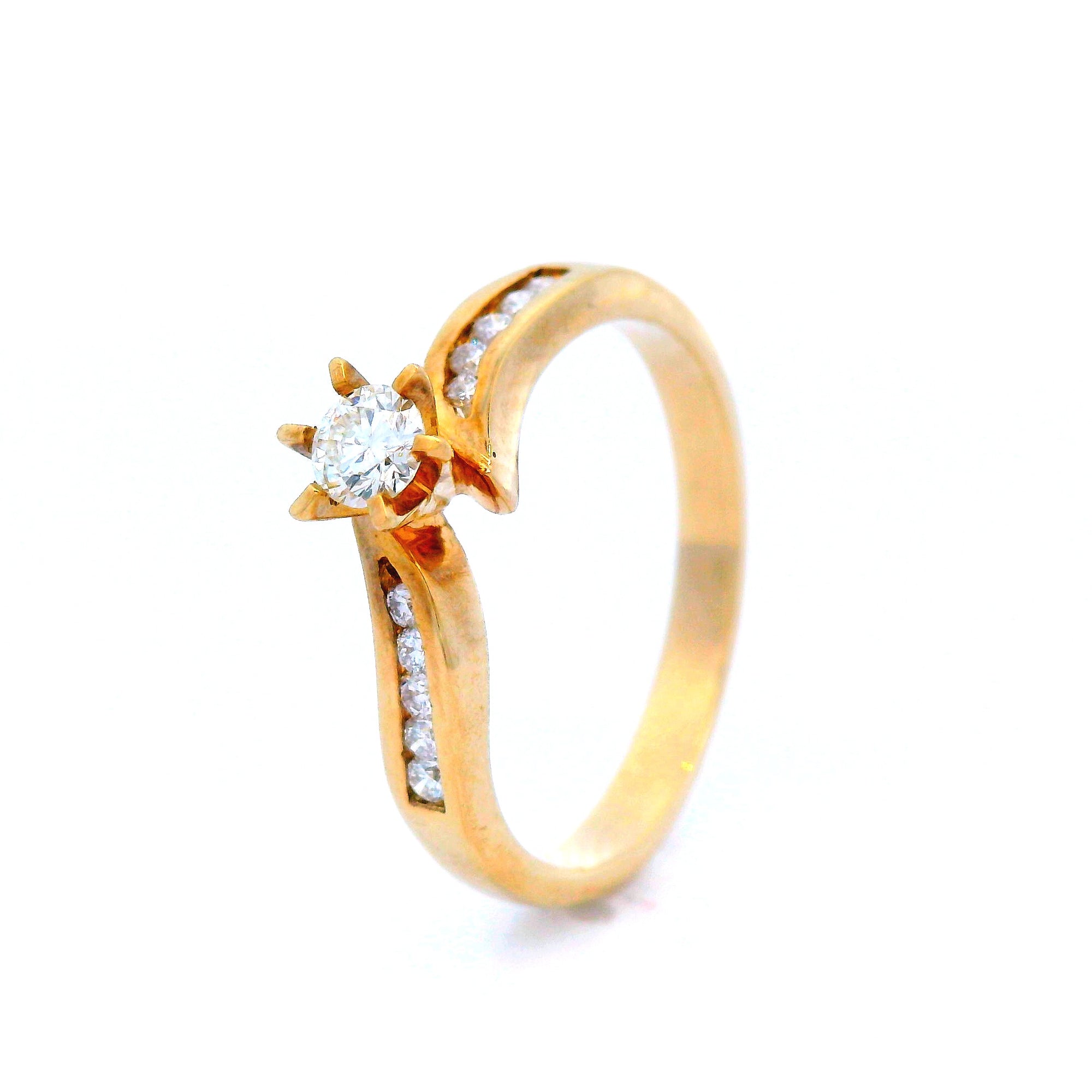 0.16 Carat Diamond Solitaire Engagement Ring