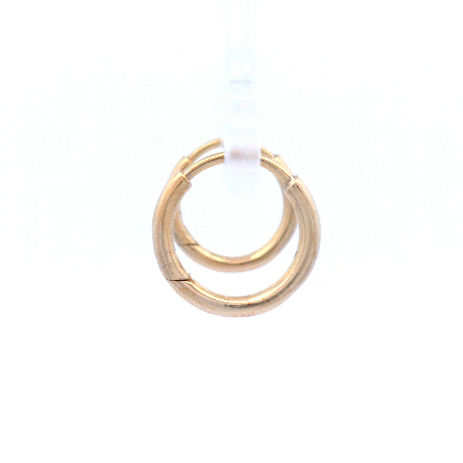 Yellow Gold Hinged Hoops