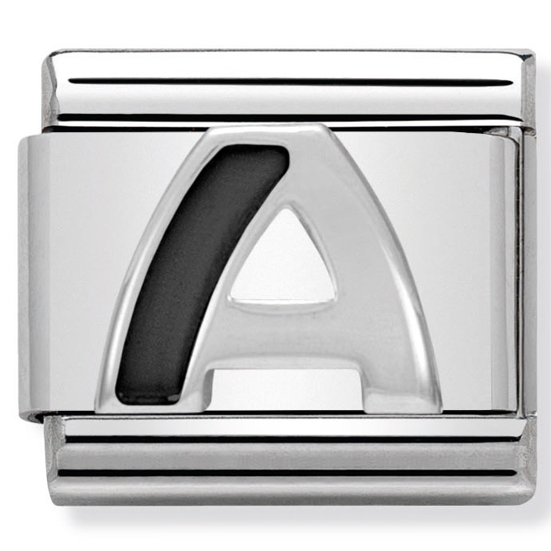Classic Black Alphabet Charm