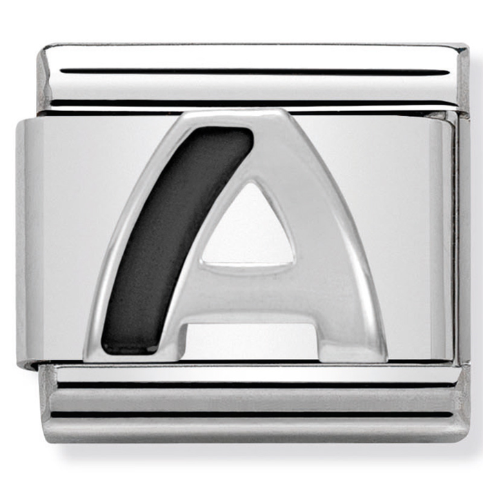 Classic Black Alphabet Charm