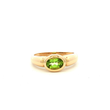 Peridot Dress Ring in Yellow Gold