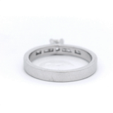 18ct White Gold Brilliant with Channel Set Shoulders
