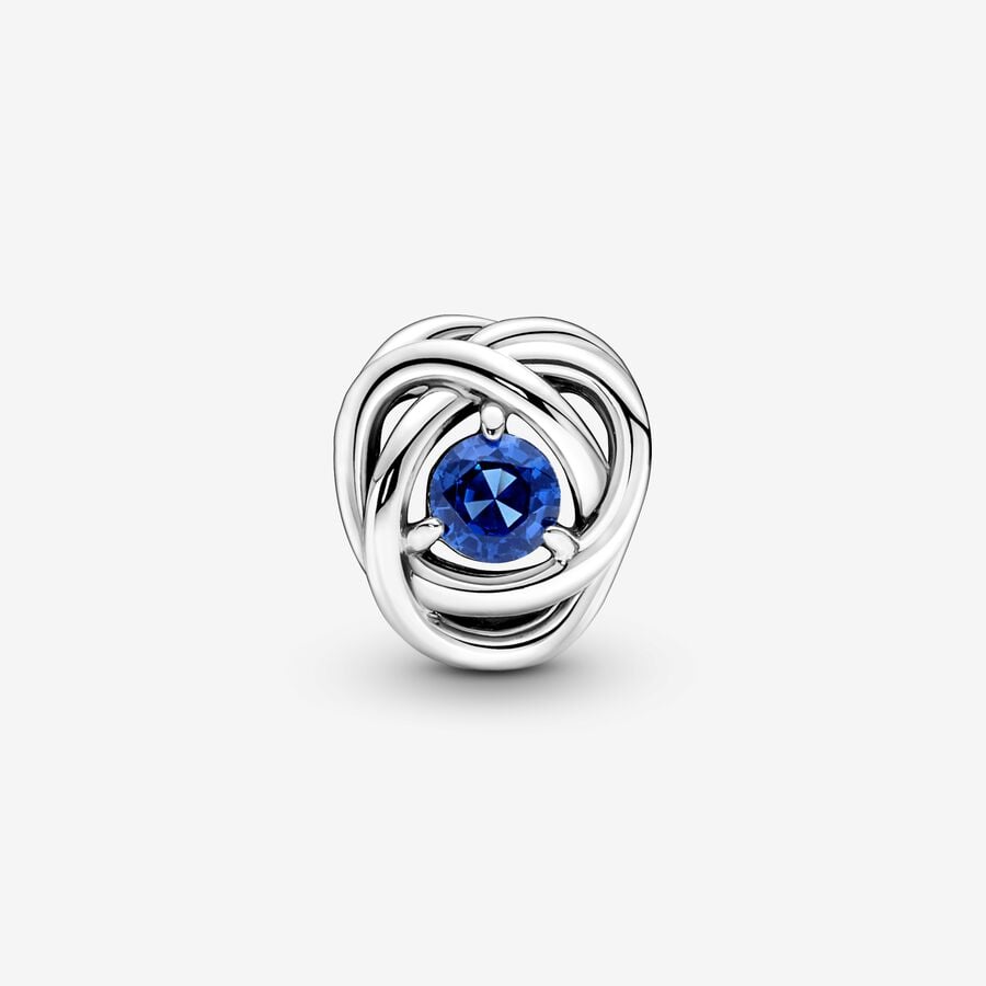September Crystal Birthstone Eternity Circle Charm