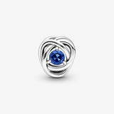 September Crystal Birthstone Eternity Circle Charm