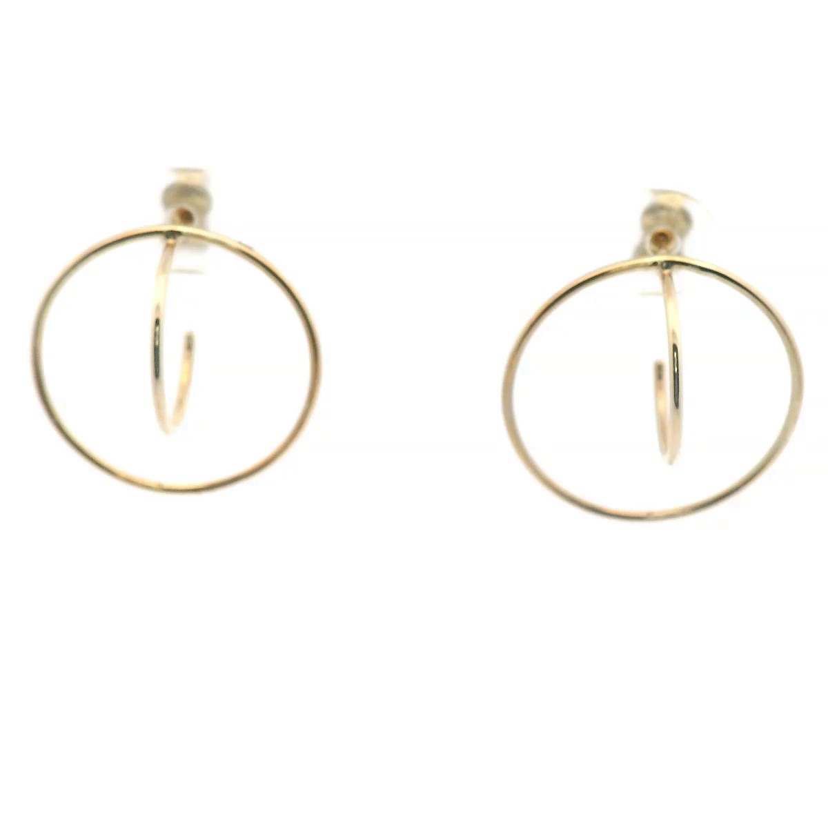 Dual Circle Earrings set in 9 Carat Yellow Gold