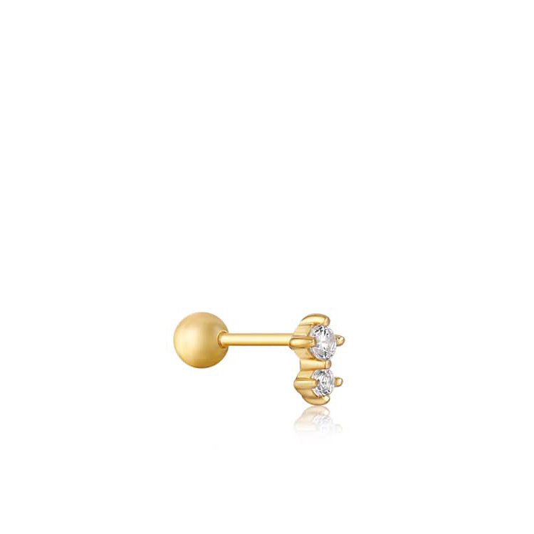 Anie Haie Gold Double Sparkle Barbell Single