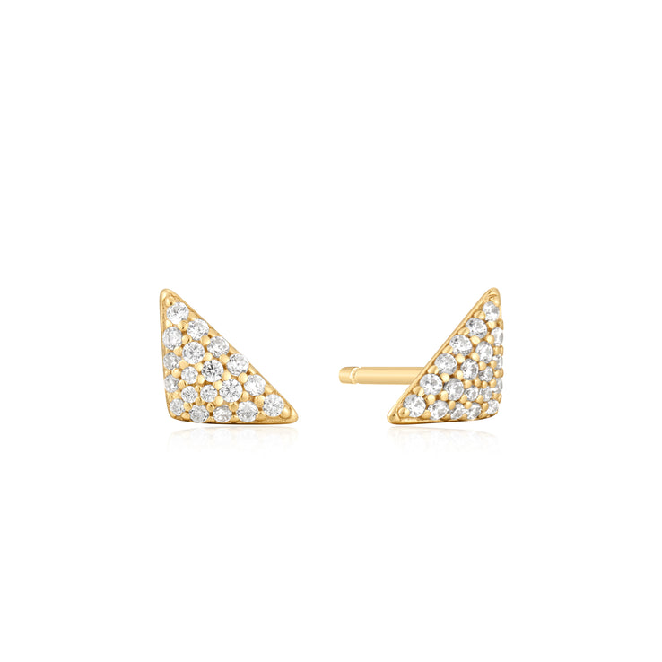 #4A SUNSHINE SIL TRIANGULAR PAVÉ STUDS