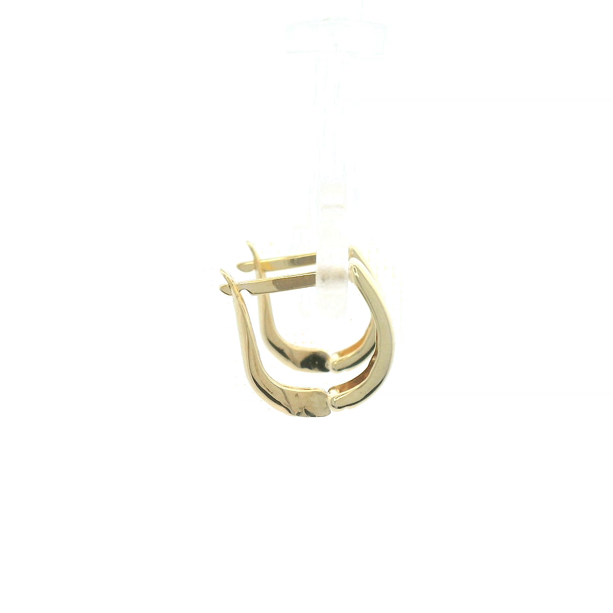 Hollow U-Shaped Hoop Earrings in Bonded Yellow Gold and Sterling Silver