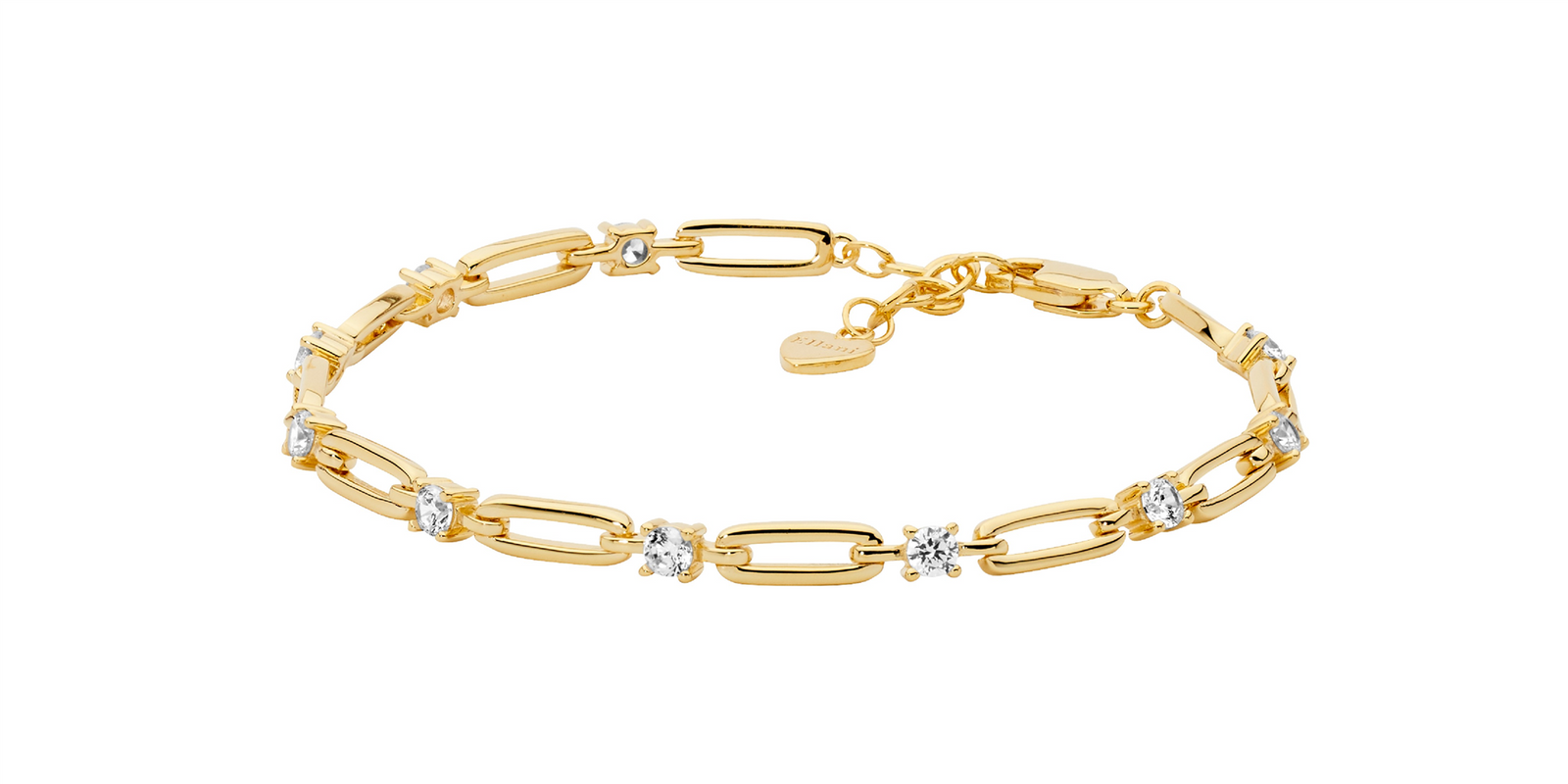 Ellani Opem Oval Link Bracelet with Extension Chain