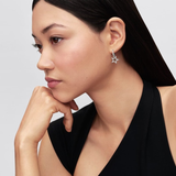 Pandora Star Sterling Silver Hoop Earrings