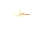 White Round Freshwater Pearl 7mm Earrings in Yellow Gold