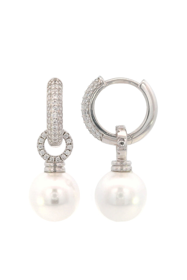 GEORGINI ADAGIO DUO HOOP PEARL EARRING SILVER