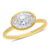 9K Yellow Gold Lab Grown Diamond Ring
