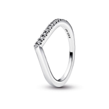 Pandora Wishbone Sterling Silver Ring with Clear Cubic Zirconia