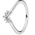 Tiara Wishbone Silver Ring w Clear CZ