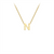 9ct Yellow Gold Petite Initial Necklace - N