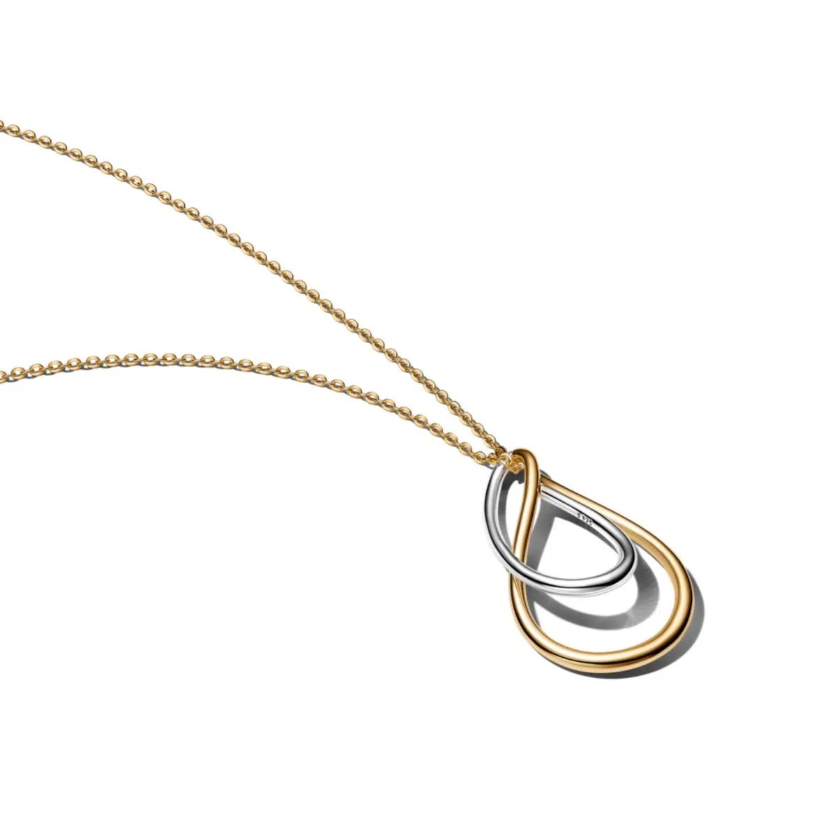 Pandora Two Tone Double Necklace and Earring