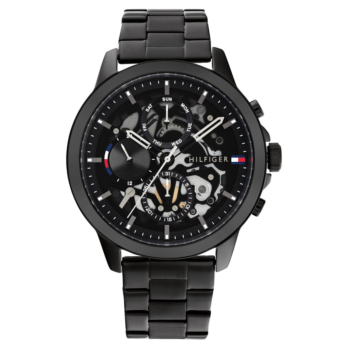 Tommy Hilfiger 'Henry'  Black Steel Men's Multi-function Watch