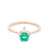 9ct Yellow Gold Diamond and Emerald Ring