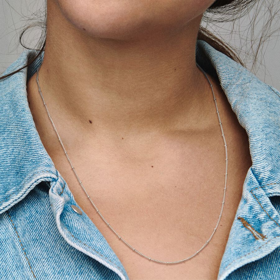 Pandora Silver beaded necklace