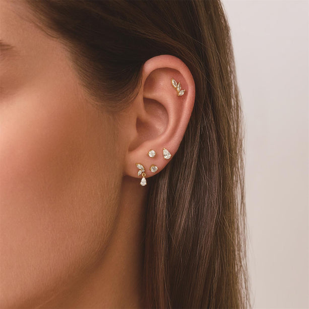 Ania Haie Triple Marquise Barbell Single Earring