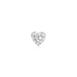 #5A EAR SIL PAVÉ HEART SINGLE BARBELL ER