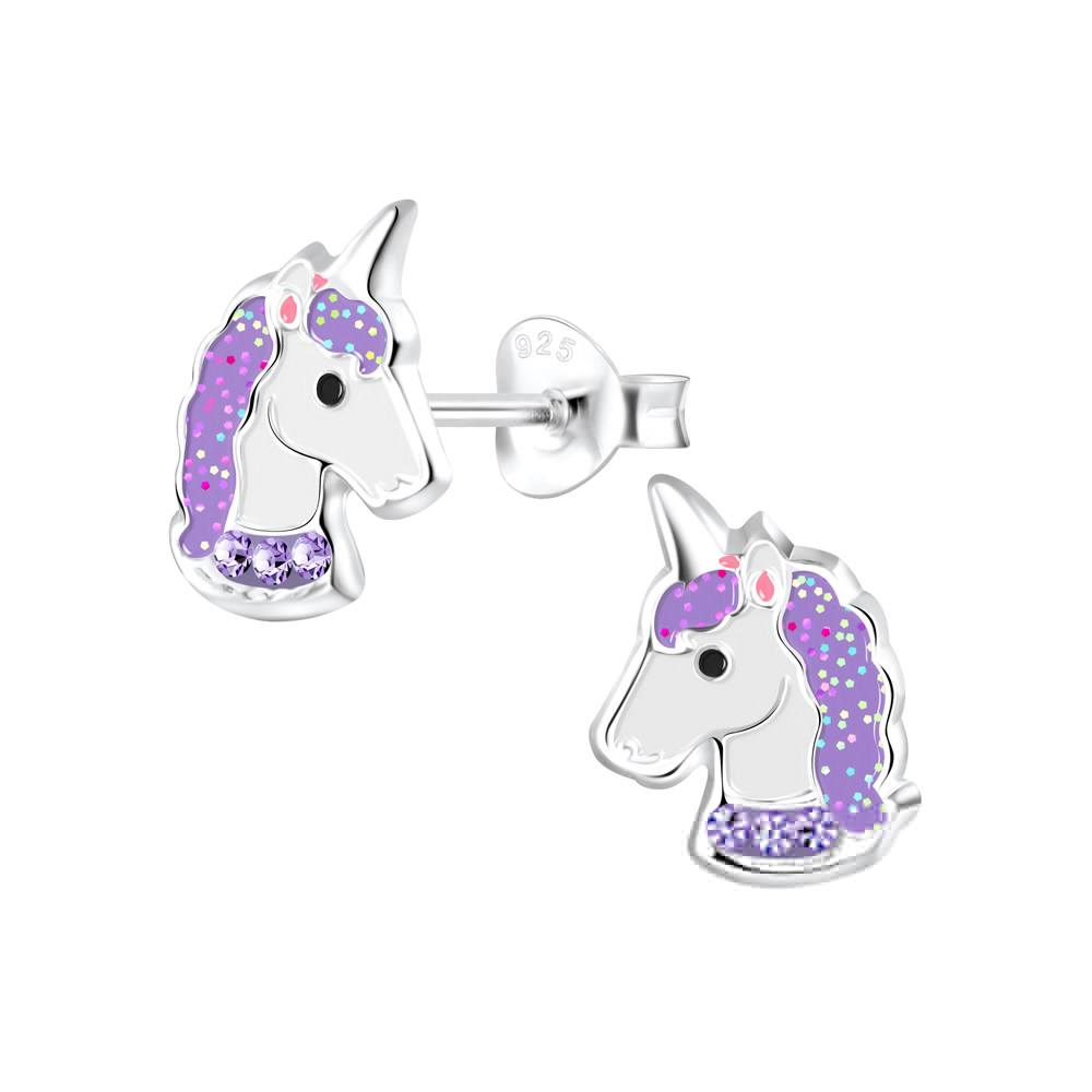 DPI Tiny Treasure Sterling Silver Children’s Unicorn Stud Earrings