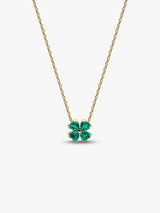 Pandora Green Lucky Clover Pendant Necklace