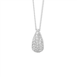 SS wh cz pave 12mm tear drop pendant