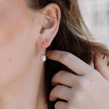 Ikecho Natural White Freshwater Pearl Juliane Earrings
