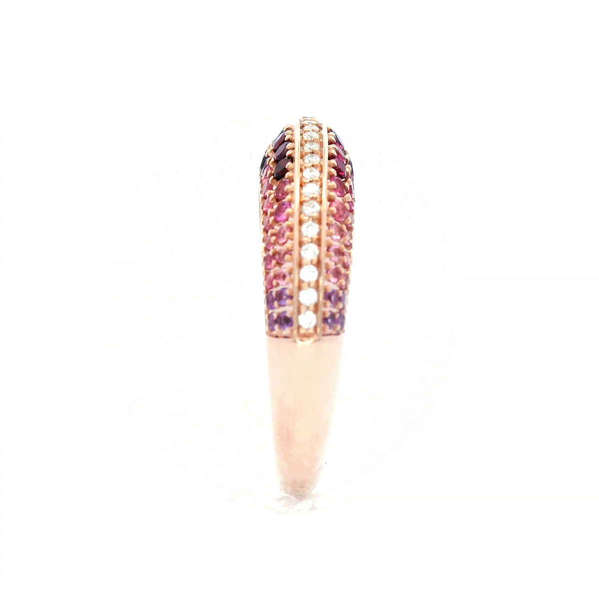Natural  Gemstone and Diamond Dress Ring set in Rose Gold