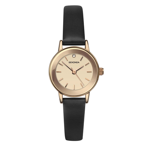 Sekonda Ladies Rose Gold with Brown Leather Watch