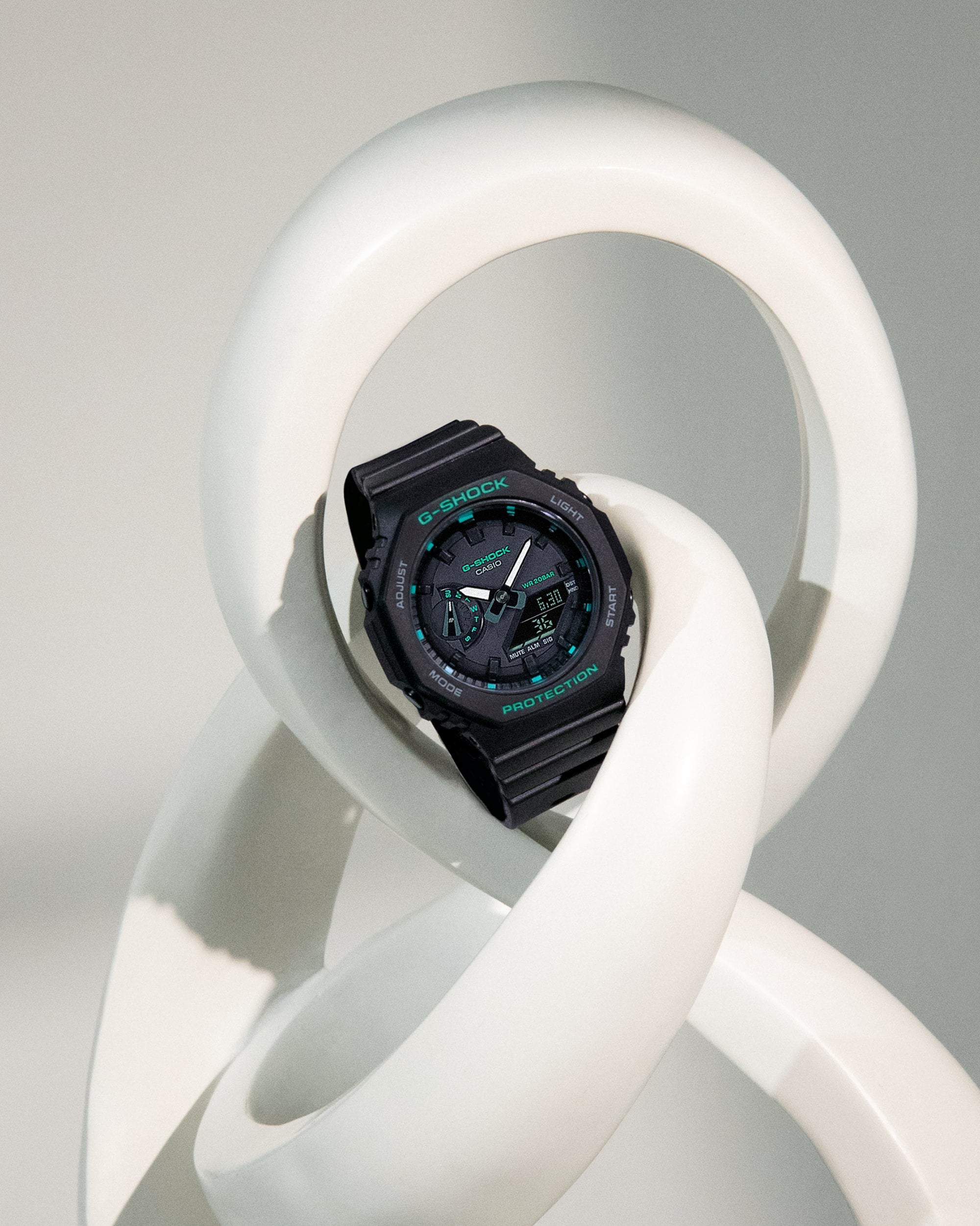 G-Shock Mid Duo Green Accent Watch GMAS2100GA-1A