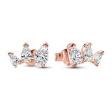 Sparkling Pear Stud Earrings