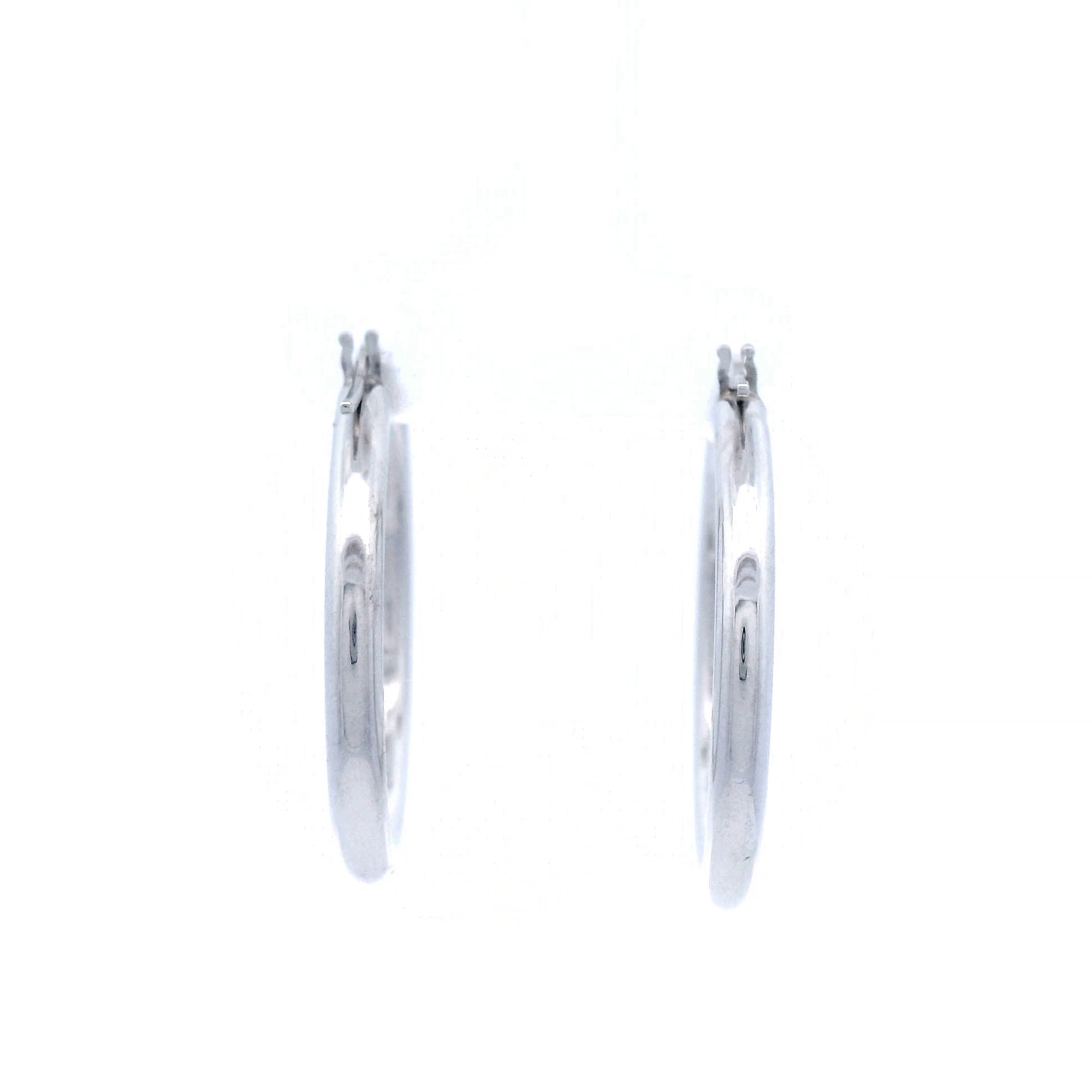 Plain Round Tube Hoop Earring 20mm Diameter