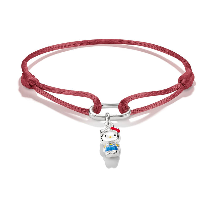 Thomas Sabo Hello Kitty Textile Bracelet Red with Charm