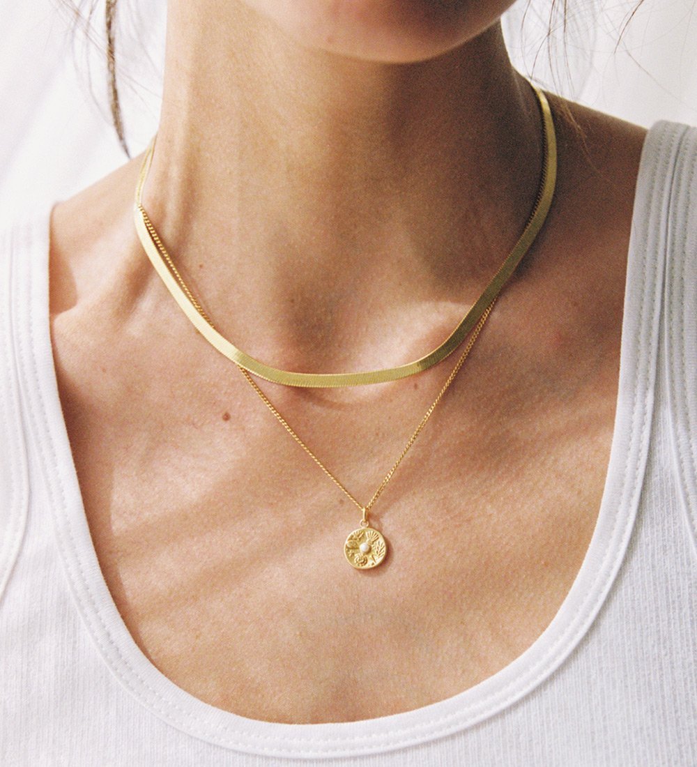 Kirstin Ash 18ct Gold Vermeil Tiny By The Sea Coin Pendant