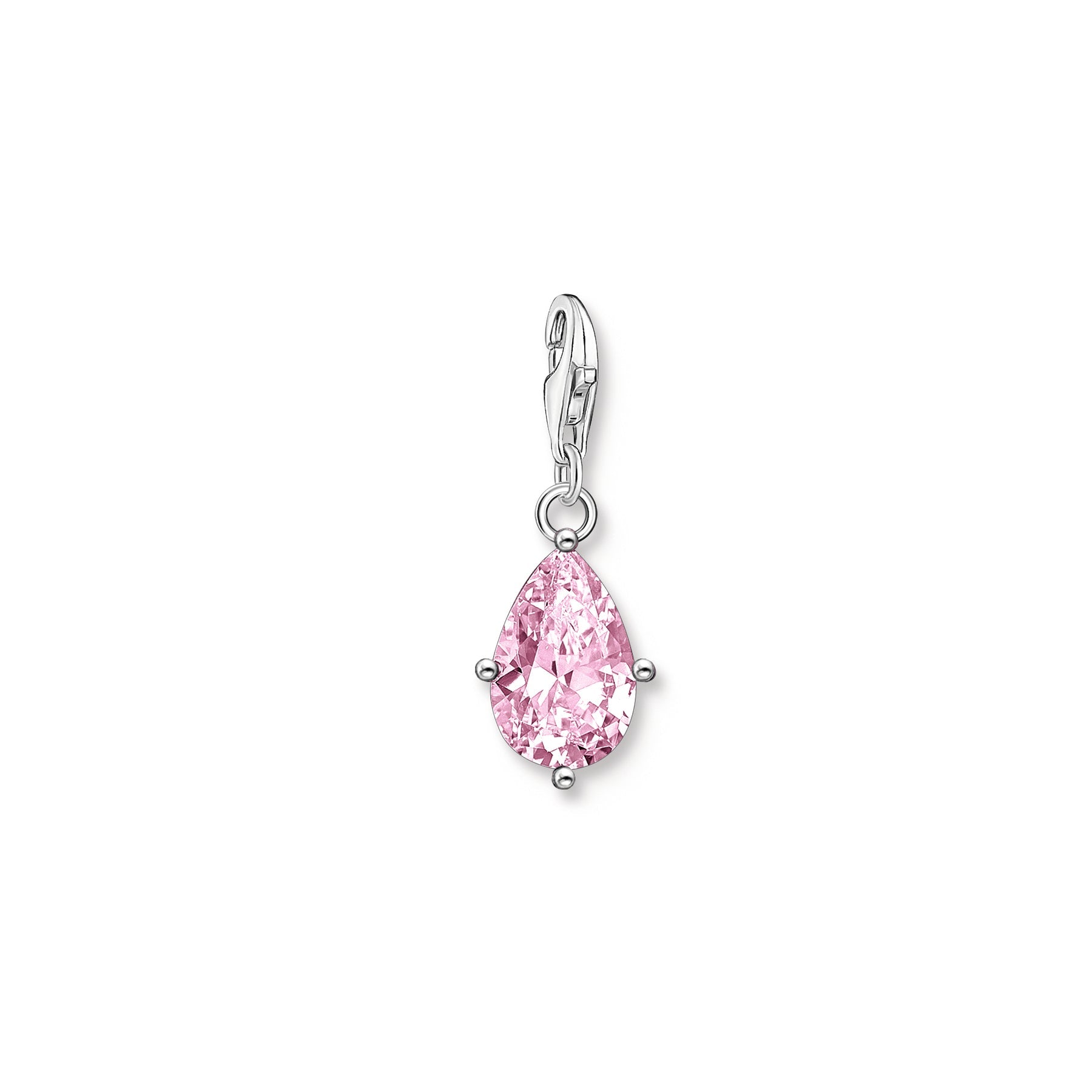 Thomas Sabo Charmista Silver with Pink CZ Teardrop Charm